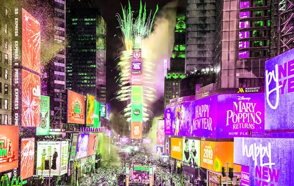 New Year Eve Ball Drop, Times Square